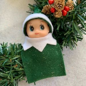 Green Baby Elf Doll Toddler Elf Christmas Elf